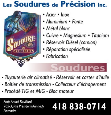 Soudeur, atelier de soudure à Lévis